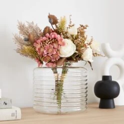 Charelle Ribbed Glass Table Lamp 23 Charelle Ribbed Glass Table Lamp -Dunelm 30923802 alt03