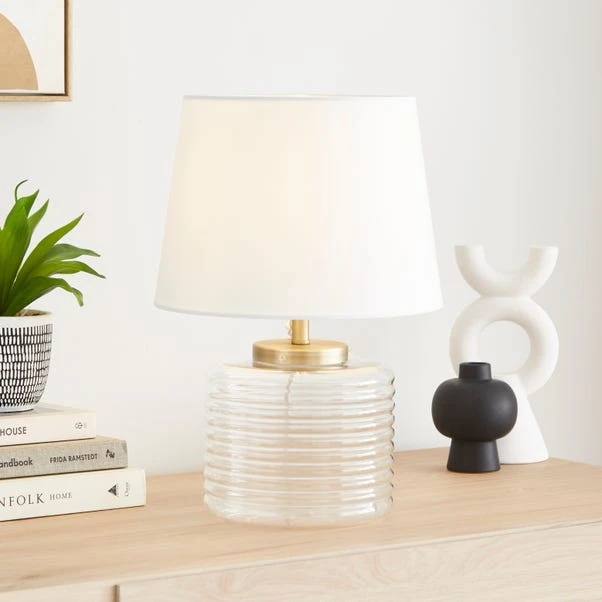 Charelle Ribbed Glass Table Lamp 3 Charelle Ribbed Glass Table Lamp