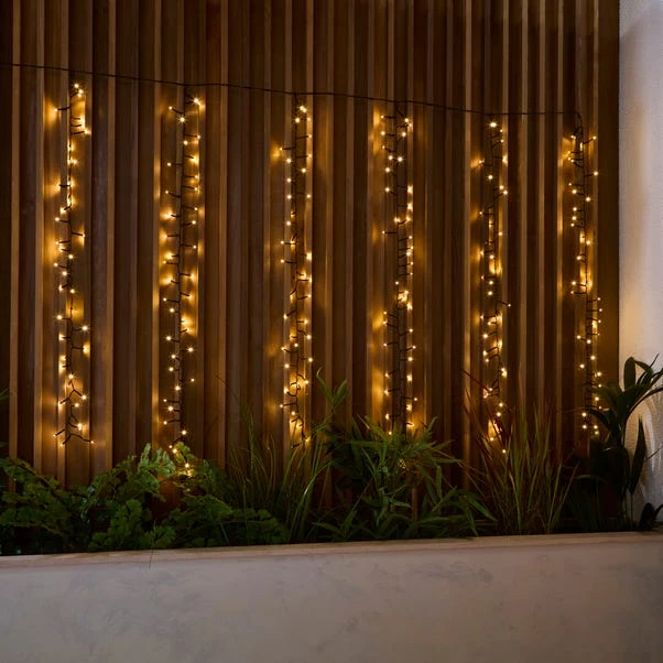 Cluster 240 LED Indoor Outdoor Curtain Lights 3 Cluster 240 LED Indoor Outdoor Curtain Lights