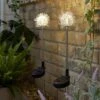Set Of 2 Solar Metal Flower Stake Lights 2 Set Of 2 Solar Metal Flower Stake Lights -Dunelm 30925227