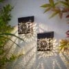Set Of 2 Solar Metal Fence Lights 2 Set Of 2 Solar Metal Fence Lights -Dunelm 30925228