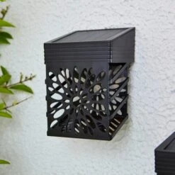 Set Of 2 Solar Metal Fence Lights 7 Set Of 2 Solar Metal Fence Lights -Dunelm 30925228 alt02