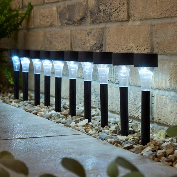 Pack Of 10 Solar Plastic Stake Lights 3 Pack Of 10 Solar Plastic Stake Lights