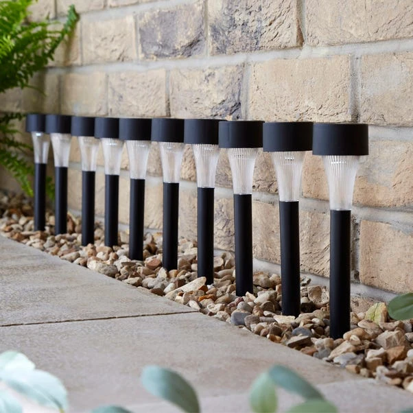 Pack Of 10 Solar Plastic Stake Lights 4 Pack Of 10 Solar Plastic Stake Lights - Image 2