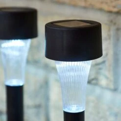 Pack Of 10 Solar Plastic Stake Lights 7 Pack Of 10 Solar Plastic Stake Lights -Dunelm 30925229 alt02