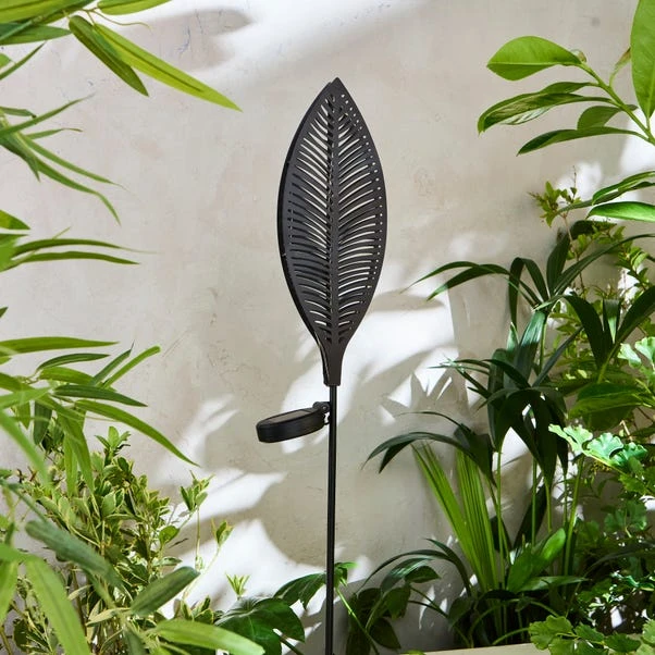 15 LED Solar Metal Leaf Stake Light 4 15 LED Solar Metal Leaf Stake Light - Image 2