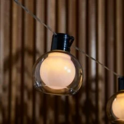 Globe 10 LED Indoor Outdoor Solar String Lights 7 Globe 10 LED Indoor Outdoor Solar String Lights -Dunelm 30925552 alt02