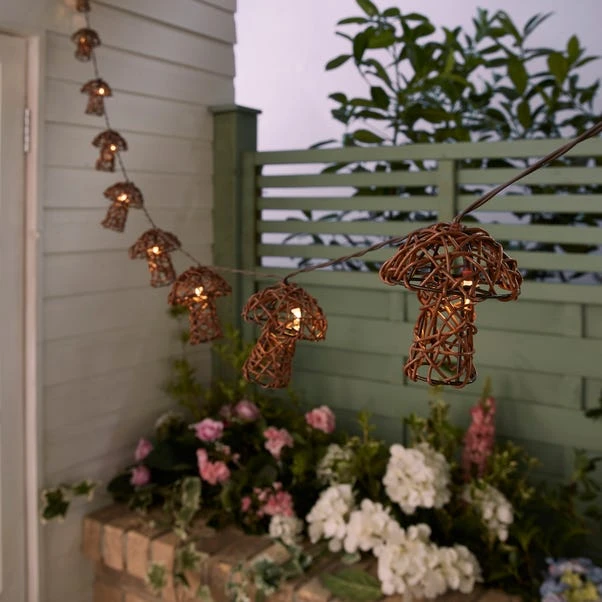 Mushroom 10 LED Indoor Outdoor Solar String Lights 4 Mushroom 10 LED Indoor Outdoor Solar String Lights - Image 2