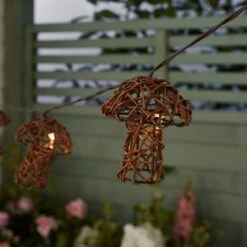 Mushroom 10 LED Indoor Outdoor Solar String Lights 7 Mushroom 10 LED Indoor Outdoor Solar String Lights -Dunelm 30925554 alt02