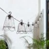 Cafe Metal 8 LED Indoor Outdoor Solar String Lights 2 Cafe Metal 8 LED Indoor Outdoor Solar String Lights -Dunelm 30925563