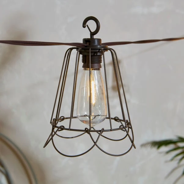 Cafe Metal 8 LED Indoor Outdoor Solar String Lights 5 Cafe Metal 8 LED Indoor Outdoor Solar String Lights - Image 3