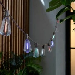 Solar 10 LED Colour Changing Indoor Outdoor String Lights 6 Solar 10 LED Colour Changing Indoor Outdoor String Lights -Dunelm 30925564 alt01