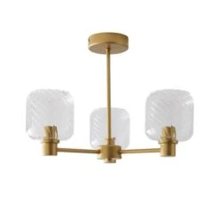 Erika Ribbed 3 Light Semi Flush Ceiling Light 39 Erika Ribbed 3 Light Semi Flush Ceiling Light -Dunelm 30945021 alt05