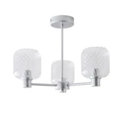 Erika Ribbed 3 Light Semi Flush Ceiling Light 33 Erika Ribbed 3 Light Semi Flush Ceiling Light -Dunelm 30945023 alt05