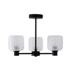 Erika Ribbed 3 Light Semi Flush Ceiling Light 27 Erika Ribbed 3 Light Semi Flush Ceiling Light -Dunelm 30945041 alt06