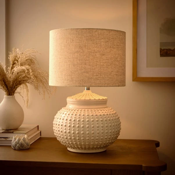 Zeeburg Urchin Ceramic Cream Table Lamp 4 Zeeburg Urchin Ceramic Cream Table Lamp - Image 2