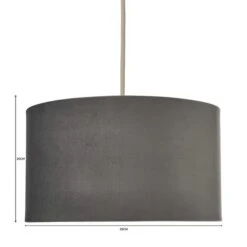 Nesa Velvet Lamp Shade -Dunelm 30964246 alt02