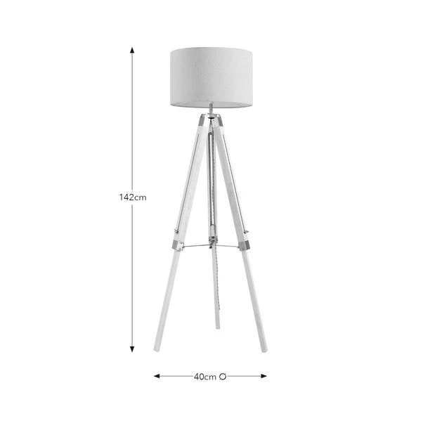 Return - Trio Tripod Floor Lamp, Light Wood 9 Return - Trio Tripod Floor Lamp, Light Wood - Image 7
