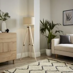 Return - Trio Tripod Floor Lamp, Light Wood 20 Return - Trio Tripod Floor Lamp, Light Wood -Dunelm 30991250 alt08